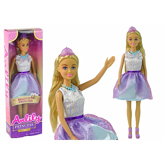Anlily pricesės lėlė su violetine suknele Lėlės ir žaidimų rinkiniai