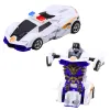 Auto Robot 2in1 Sports Police Car Drive Mix Žaisliniai automobiliai