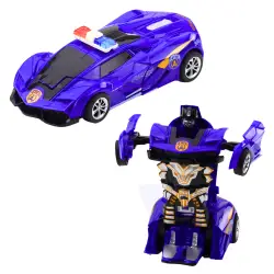Automatinis robotas 2in1 policijos automobilis