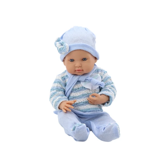 Lėlė kūdikis su mėlinais rūbais ir šaliku Lėlės ir žaidimų rinkiniai