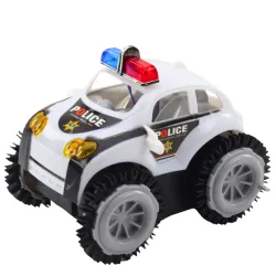 Baltas policijos automobilis