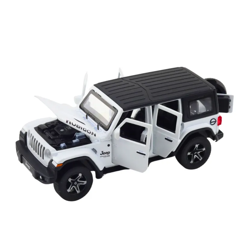 Set of Car Off-road Camper Metal Drive Lights Sounds White 1:32 Žaisliniai automobiliai