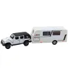 Set of Car Off-road Camper Metal Drive Lights Sounds White 1:32 Žaisliniai automobiliai