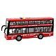 Battery Operated Double Decker Bus Lights Sounds Friction Drive Red Žaisliniai automobiliai