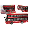 Battery Operated Double Decker Bus Lights Sounds Friction Drive Red Žaisliniai automobiliai