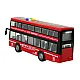 Battery Operated Double Decker Bus Lights Sounds Friction Drive Red Žaisliniai automobiliai
