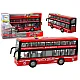 Battery Operated Double Decker Bus Lights Sounds Friction Drive Red Žaisliniai automobiliai