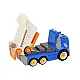 Blue Cartoon Turning Tipper DIY Truck Darbo įrankiai