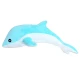 Blue dolphin plush mascot 30 cm Pliušiniai žaislai