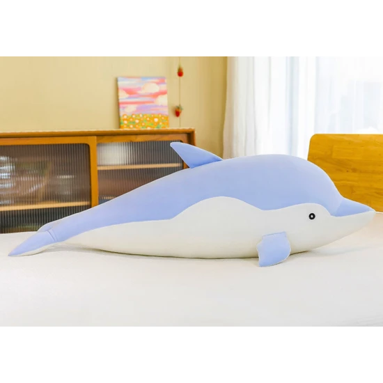 Blue dolphin plush mascot 30 cm Pliušiniai žaislai
