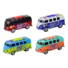 Camper Bus 1:32 Metal Lights Sounds Drive Opening Doors Žaisliniai automobiliai