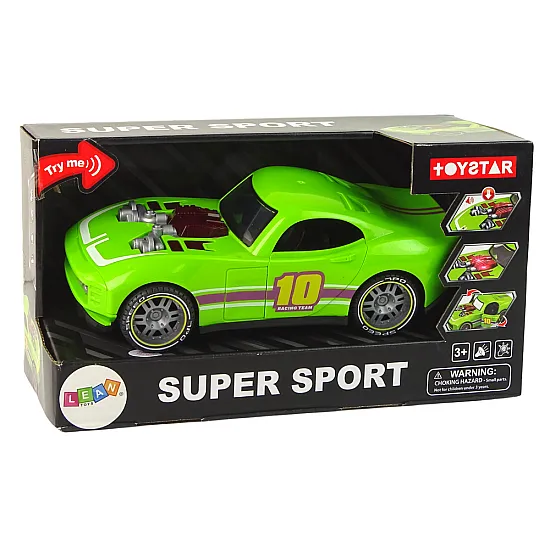 Car 1:14 Car Green Sports Sound Lights Vehicle Žaisliniai automobiliai