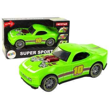 Auto 1:14 Roheline sportauto koos helituledega