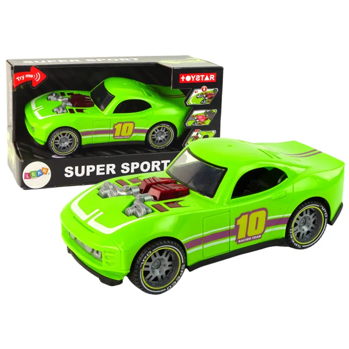 Car 1:14 Car Green Sports Sound Lights Vehicle Žaisliniai automobiliai