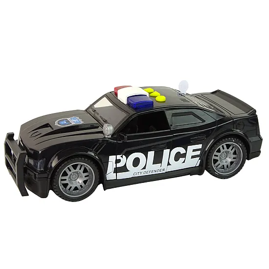 Car Police 1:14 Lights Sounds Black Žaisliniai automobiliai