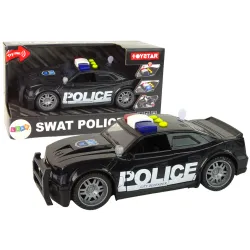 Juodas policijos automobilis