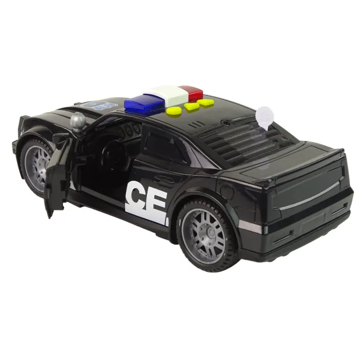 Car Police 1:14 Lights Sounds Black Žaisliniai automobiliai