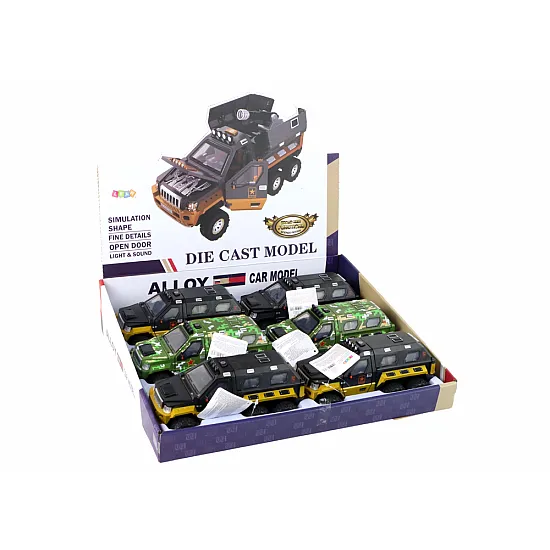 Car Vehicle with Cannon Inside Sound Lights 3 Colors Žaisliniai automobiliai