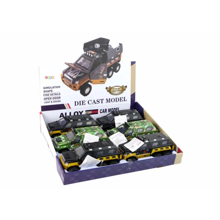 Car Vehicle with Cannon Inside Sound Lights 3 Colors Žaisliniai automobiliai