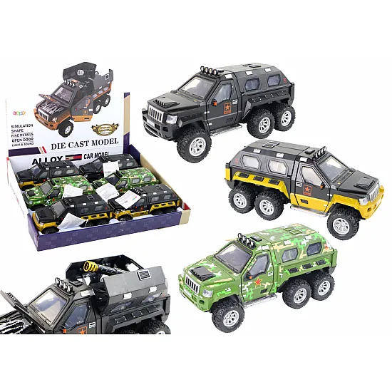 Car Vehicle with Cannon Inside Sound Lights 3 Colors Žaisliniai automobiliai