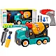 Cartoon Concrete Mixer Truck DIY Turning Turquoise Darba rīki