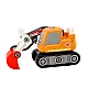 Cartoon Crawler Excavator For Turning DIY Orange Darbo įrankiai