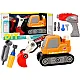Cartoon Crawler Excavator For Turning DIY Orange Darbo įrankiai