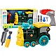 Cartoon Turning Locomotive DIY Green Darbo įrankiai