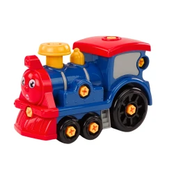 Lavinamasis tamsiai mėlynas traukinukas išardymui ir surinkimui