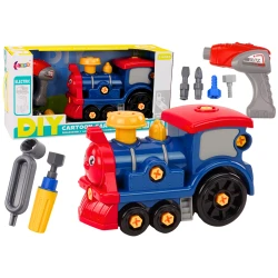 Lavinamasis tamsiai mėlynas traukinukas išardymui ir surinkimui