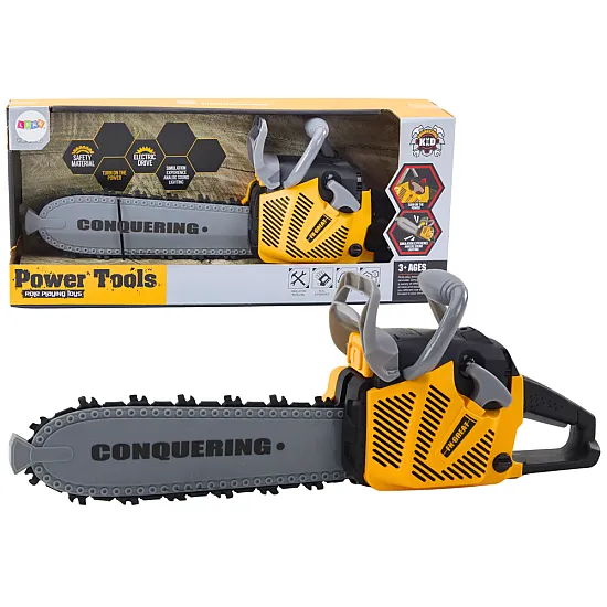 Chainsaw for Kids Rubber Blade Lights Sounds Darbo įrankiai
