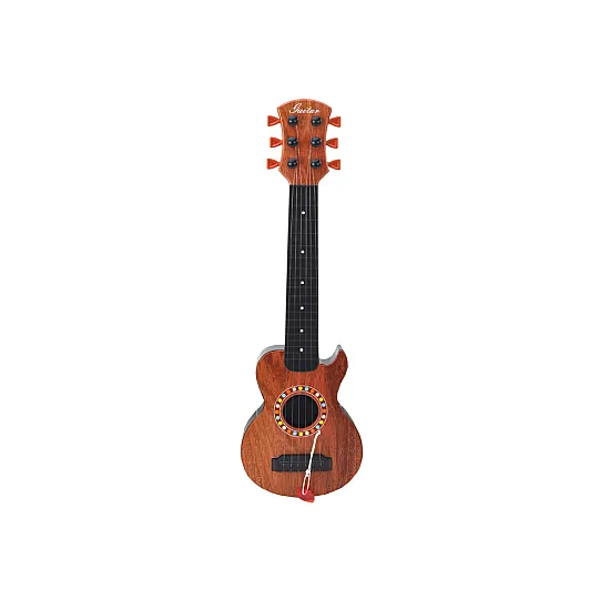 Vaikiška medinė žaislinė ruda gitara Muzikos instrumentai