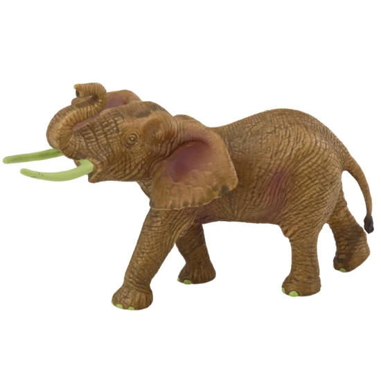 Afrikinis dramblys su pakelta straubliu safari kolekcinė figūrėlė Lėlės ir žaidimų rinkiniai