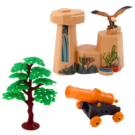 Kaubojaus figūrėlių rinkinys su vežimu Lėlės ir žaidimų rinkiniai