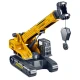 Crawler Crane Extendable Rotating Cabin 360° Yellow Žaisliniai automobiliai