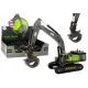 Crawler Excavator Grapple Drilling Rig Bucket 1:55 Black-Green Žaisliniai automobiliai