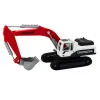 Crawler Excavator White and Red Metal Bucket Žaisliniai automobiliai