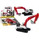 Crawler Excavator White and Red Metal Bucket Žaisliniai automobiliai