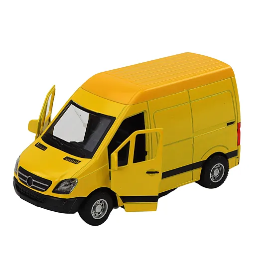 Delivery Car 1:32 Lights Sounds Red Black Yellow White Samochody-zabawki