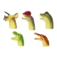 Dinozaurų formos guminės sensorinė lėlės Dinozaurai