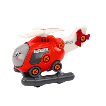 Czerwony składany helikopter