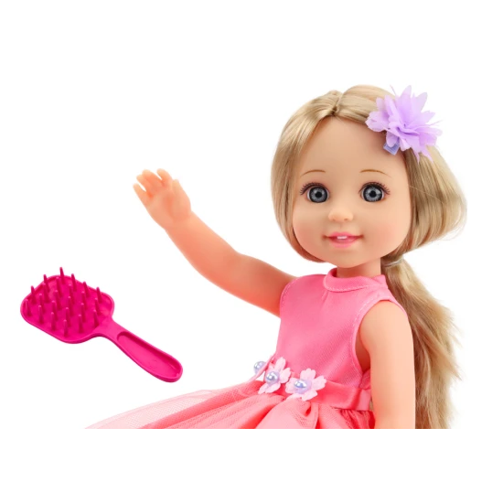 Ilgaplaukė lėlė su suknele ir šukomis 38 cm Lėlės ir žaidimų rinkiniai
