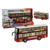Double Decker City Bus Lights Sounds Red 1:16 Žaisliniai automobiliai