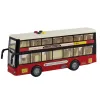 Double Decker City Bus Lights Sounds Red 1:16 Žaisliniai automobiliai