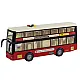 Double Decker City Bus Lights Sounds Red 1:16 Žaisliniai automobiliai