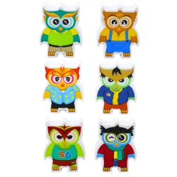 Edukacinis žaidimas Pelėdos Domino 18 vnt.