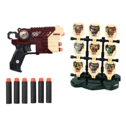 Šaudymo rinkinys su kulkomis ir dinozaurų taikiniais