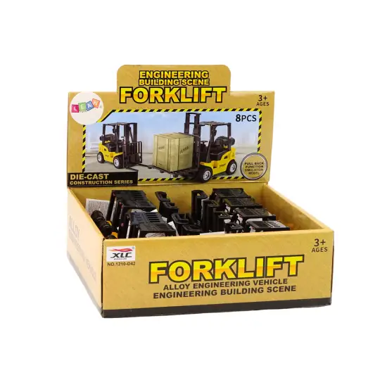 Forklift Friction Drive Metal Yellow Žaisliniai automobiliai