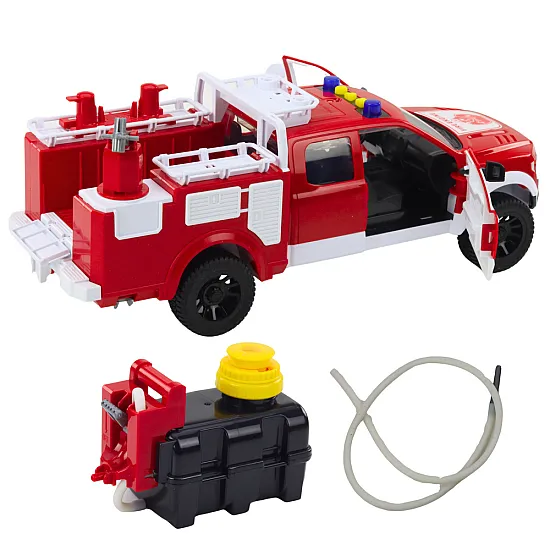 Fire Truck Firefighting Water Lights Sounds White Red 1:12 Samochody-zabawki
