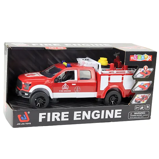 Fire Truck Firefighting Water Lights Sounds White Red 1:12 Samochody-zabawki